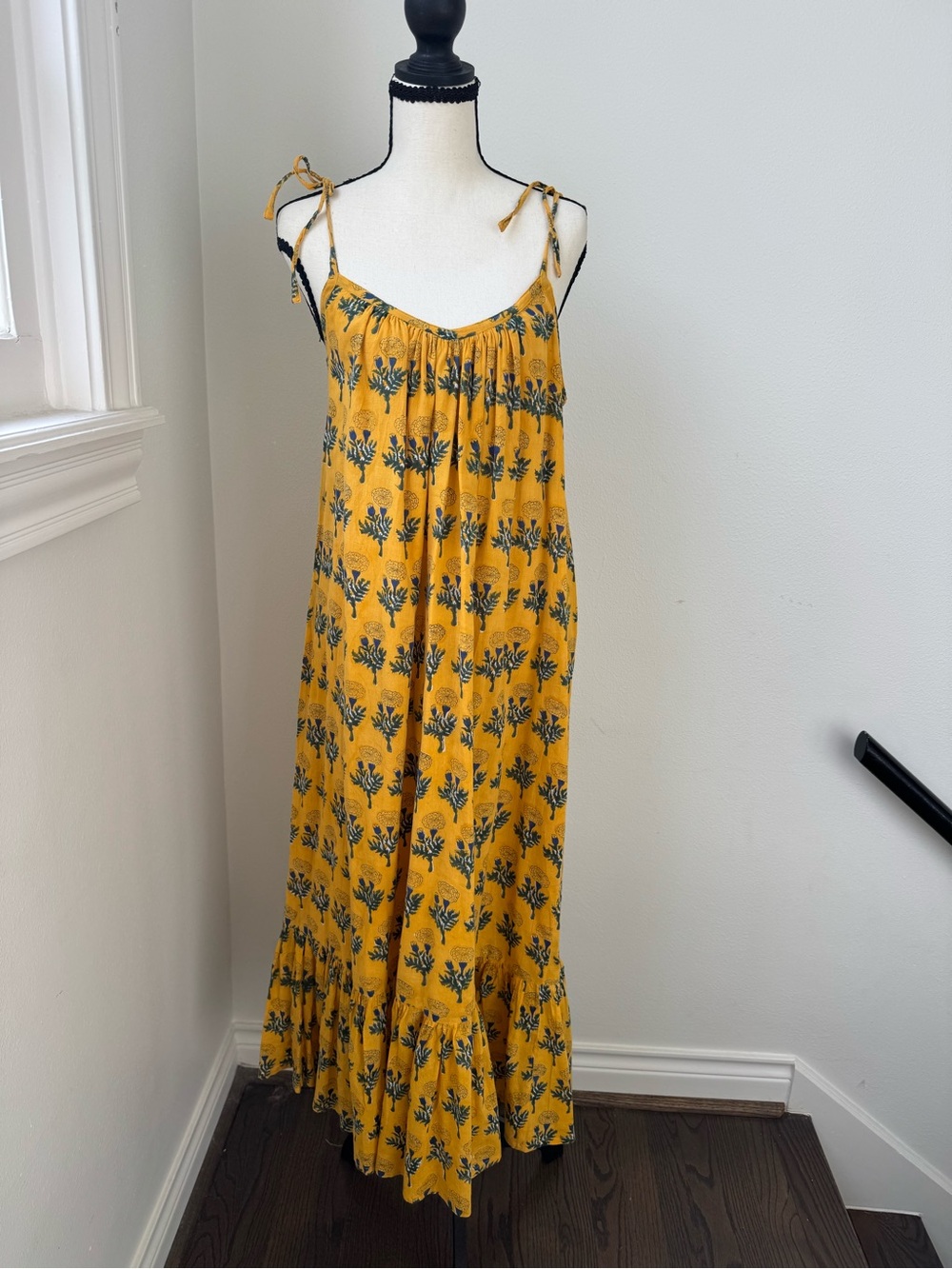 Emerson Fry India Collection Floral India Sundress Maxi XS/S 100% Organic Cotton